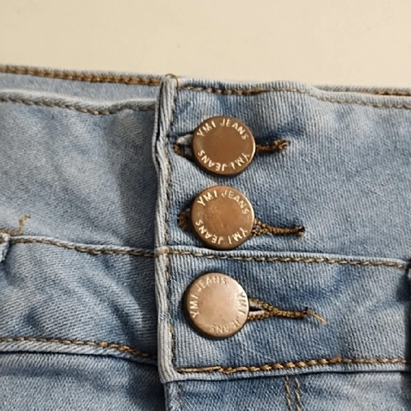 YMI Wanna a Betta Butt? High Waist Jean Shorts Stretch Denim - Picture 3 of 10